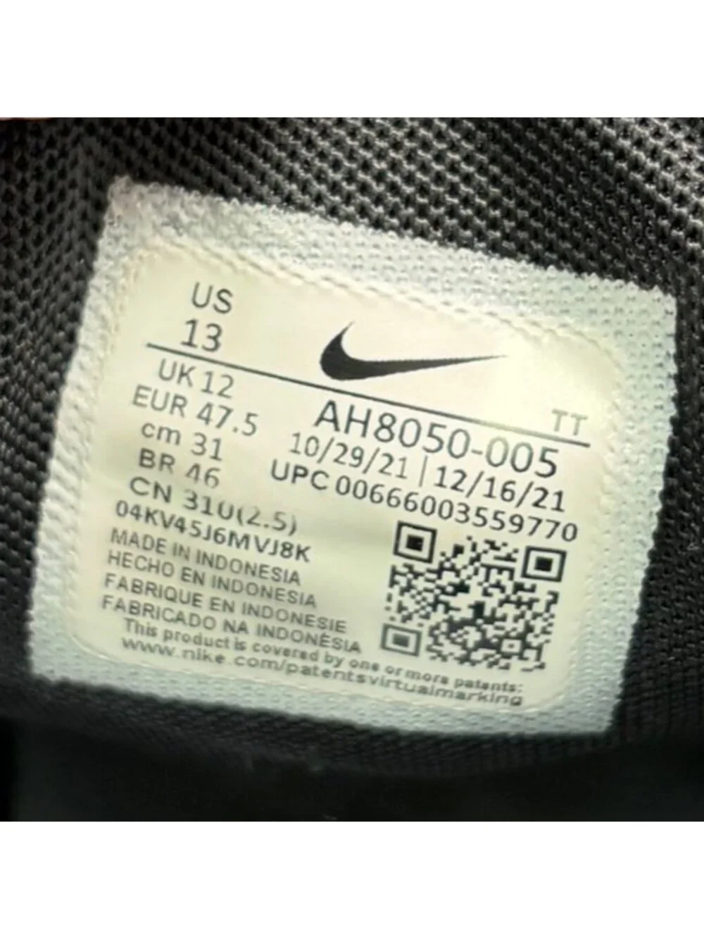 Nike Air Max 270 Mens Size 13 Black Athletic Running Walking Shoes Sneakers